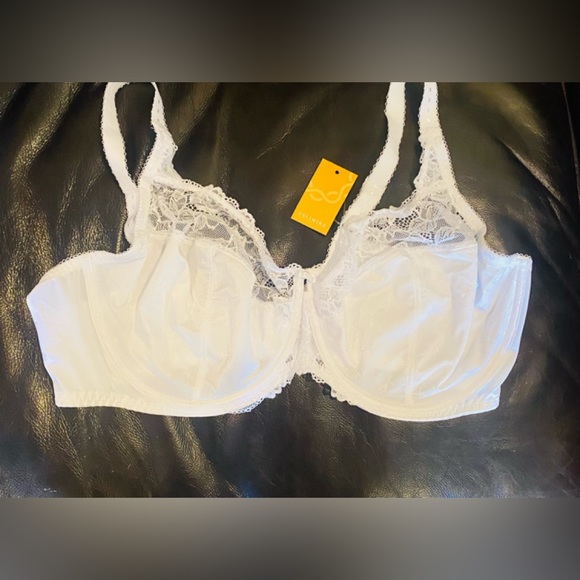 Delimira bra women white minimizer bra sz# 46F NWT - Picture 2 of 11